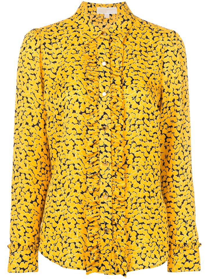 Michael Michael Kors Floral Print Shirt - Yellow & Orange