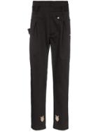Bed J.w. Ford Logo Plaque Tailored Trousers - Black