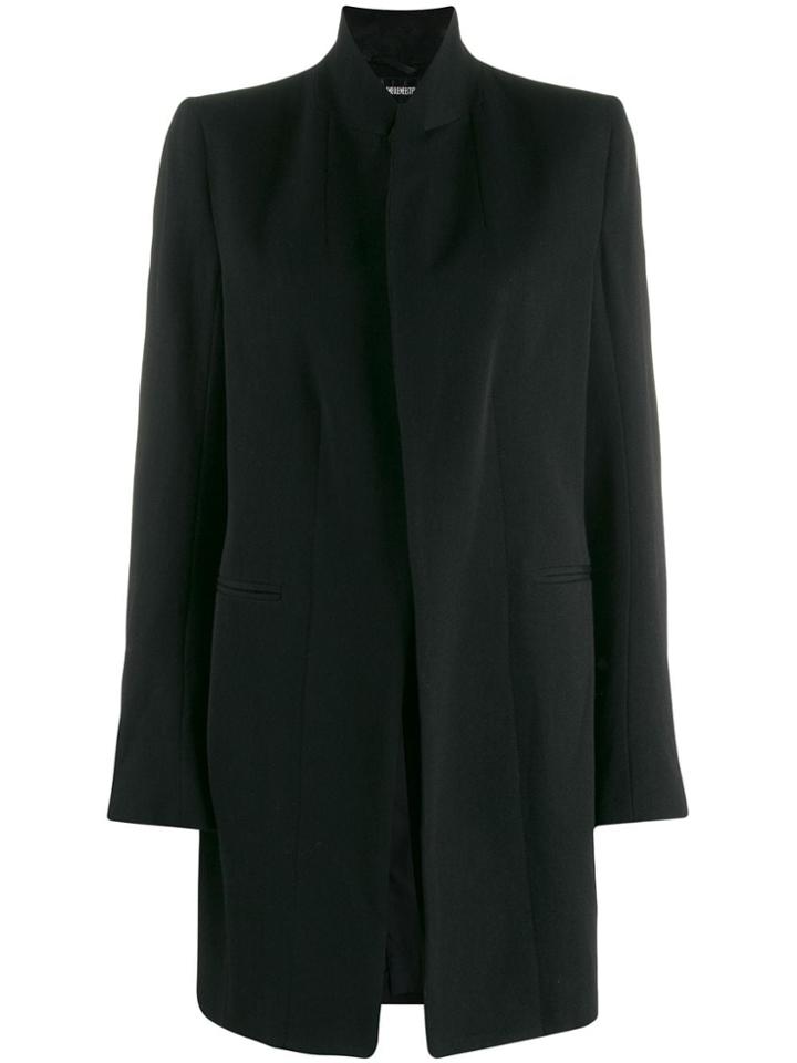 Ann Demeulemeester Fitted Midi Coat - Black