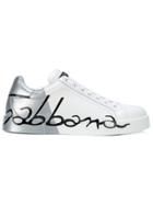 Dolce & Gabbana Logo Portofino Sneakers - White