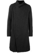 Poème Bohémien Off Centered Zipped Coat, Men's, Size: 52, Grey, Cotton/wool