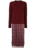 Joseph Glen Dress, Women's, Size: 38, Red, Silk/wool