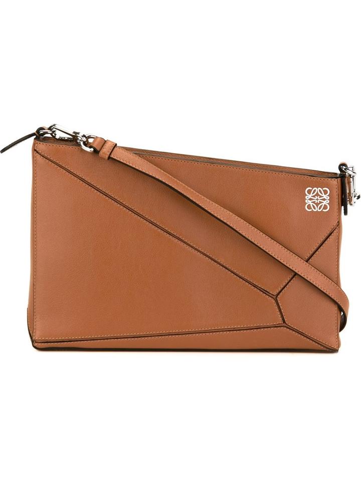 Loewe Seam Detail Clutch, Women's, Brown