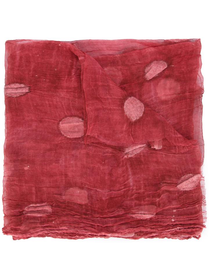 Uma Wang Polka Dot Scarf - Red