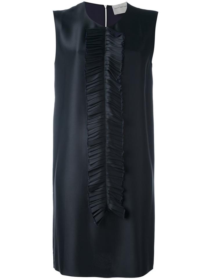 Maison Rabih Kayrouz Central Ruffled Design Dress, Women's, Size: 36, Black, Viscose/acetate
