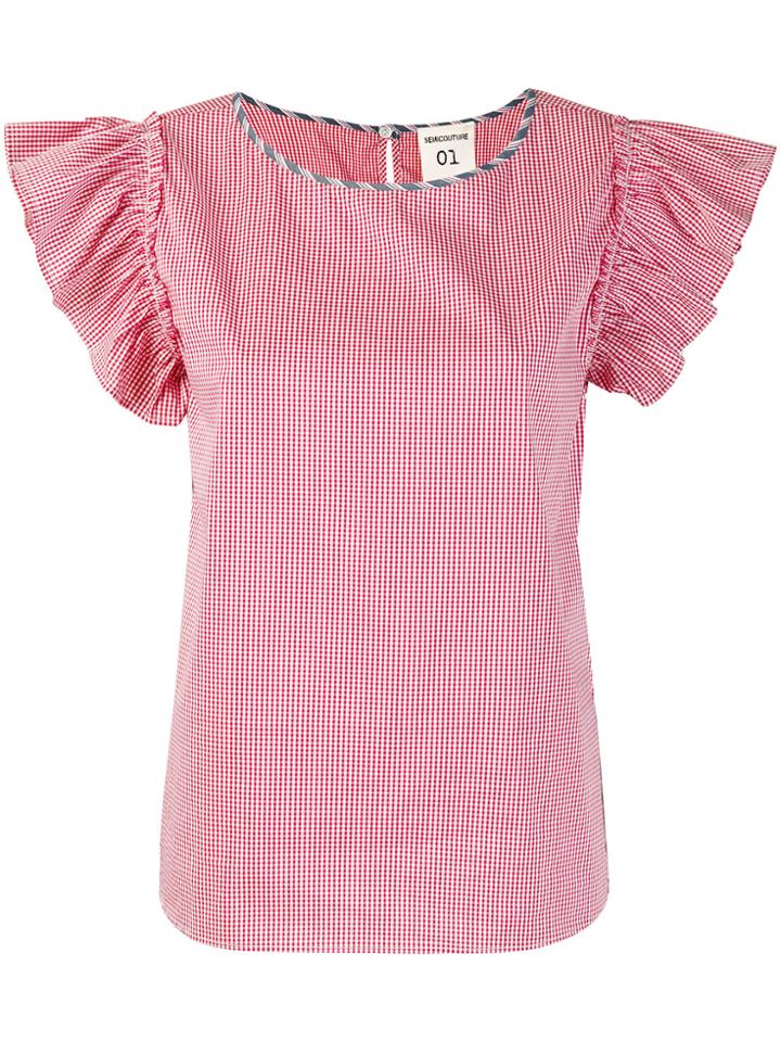 Semicouture Darrin Vichy Blouse - Red