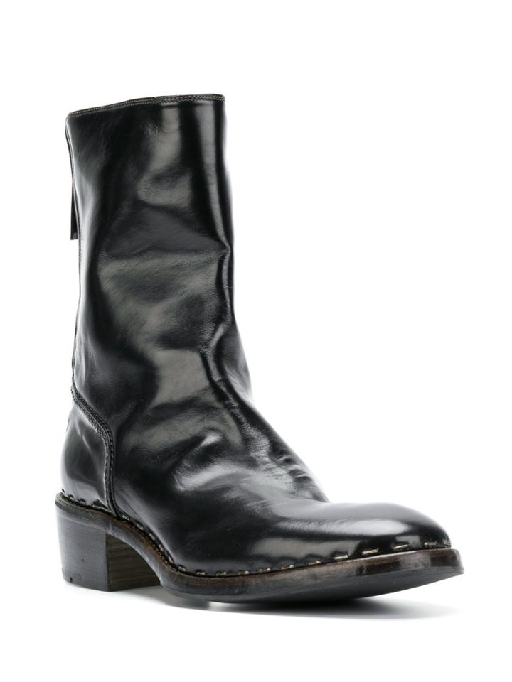 Premiata Low Heeled Boots - Black