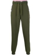 Moschino Logo Tape Track Trousers - Green