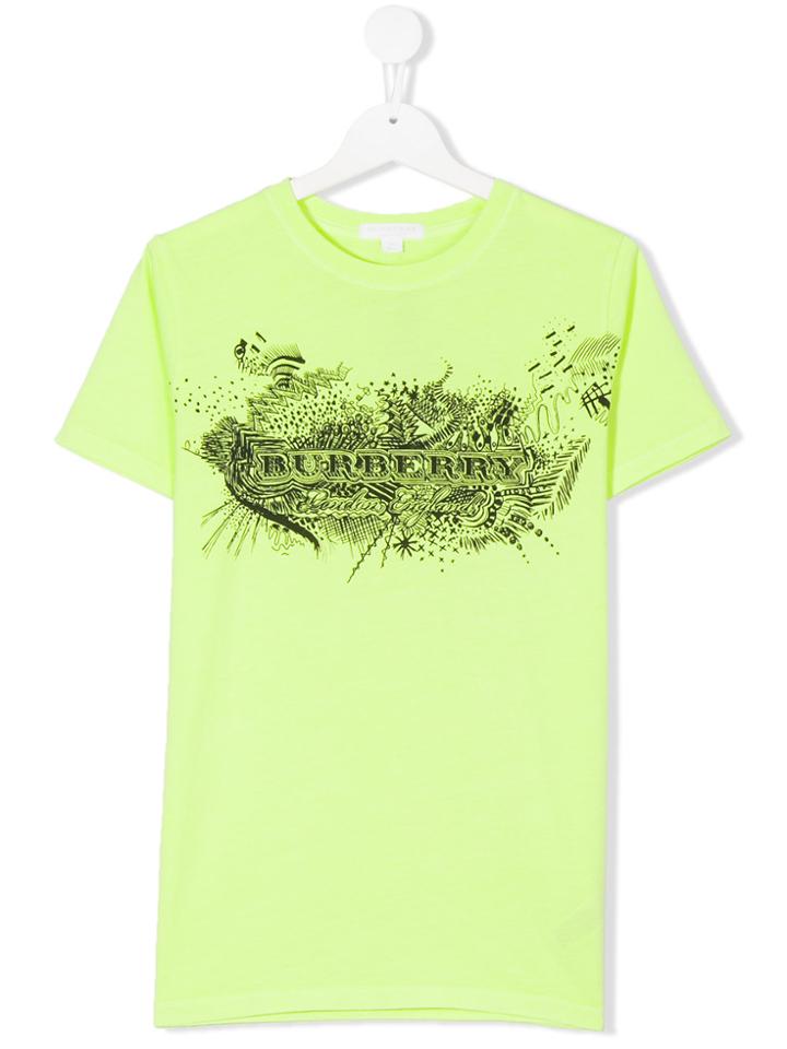 Burberry Kids Logo Doodle T-shirt - Green