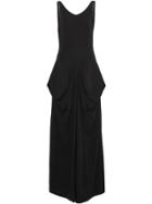 Burberry Crystal Detail Stretch Jersey Gown - Black