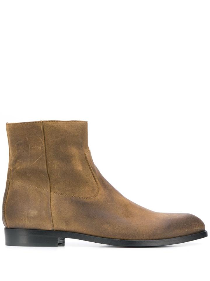 Buttero Distressed Ankle Boots - Neutrals