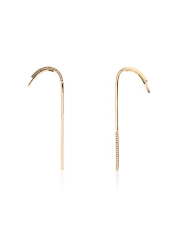 Kova 18k Yellow Gold Diamond Drop Earrings - Metallic