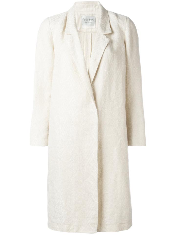Forte Forte - Woven Single-breasted Coat - Women - Cotton/linen/flax/acetate/viscose - 1, Nude/neutrals, Cotton/linen/flax/acetate/viscose
