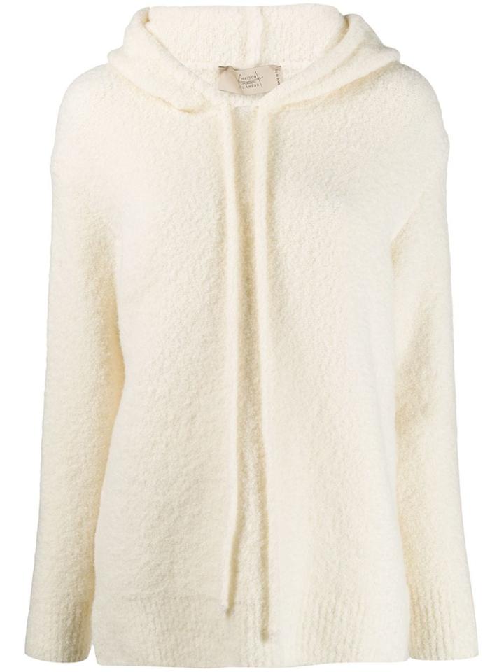 Maison Flaneur Hooded Knit Jumper - White