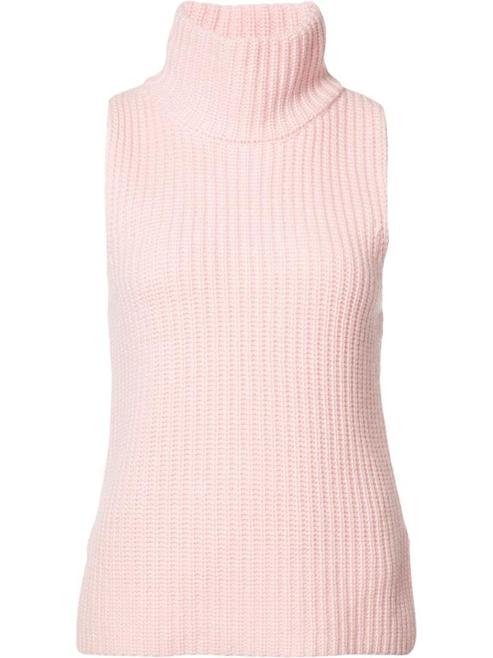 Novis Ribbed Detail Knitted Top, Women's, Size: Medium, Pink/purple, Wool/cashmere