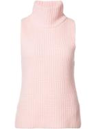 Novis Ribbed Detail Knitted Top, Women's, Size: Medium, Pink/purple, Wool/cashmere