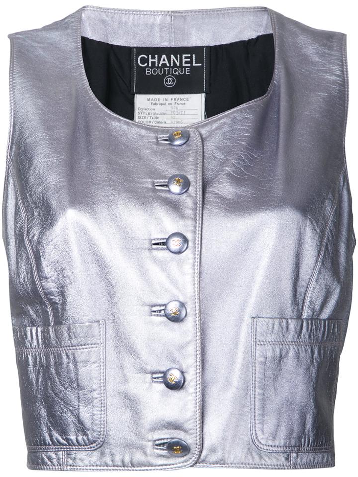 Chanel Vintage Sleeveless Vest Jacket - Pink & Purple