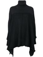 Lost & Found Rooms Contrast Knit Draped Sweater - Grey