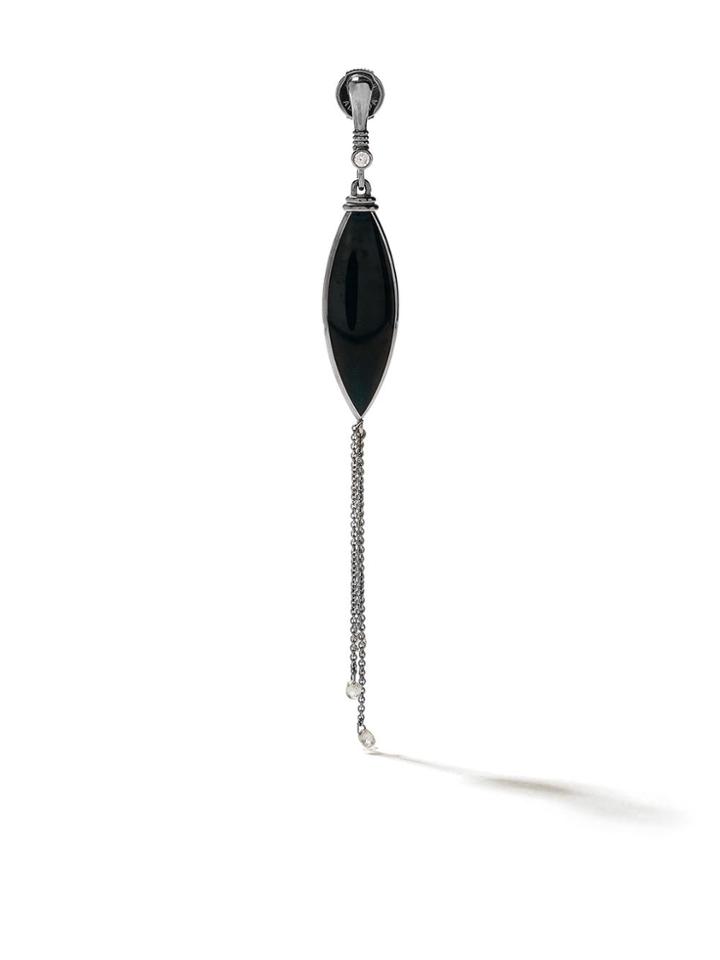 Fairfax & Roberts 18kt White And Yellow Gold Enamel And Diamond Drop