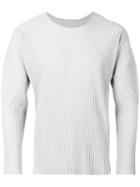 Homme Plissé Issey Miyake - Pleated Sweatshirt - Men - Polyester - 3, Grey, Polyester