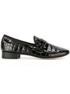 Repetto Crocodile Effect Loafers