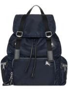 Burberry The Large Rucksack In Aviator Nylon And Leather - Blue