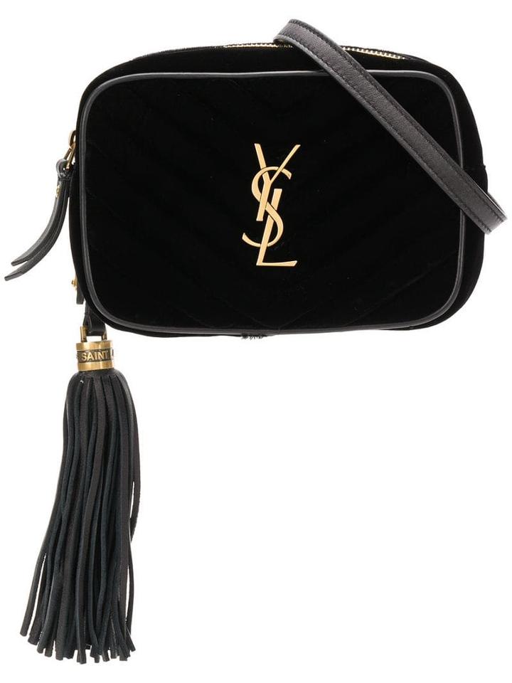 Saint Laurent Black Front Logo Belt Bag