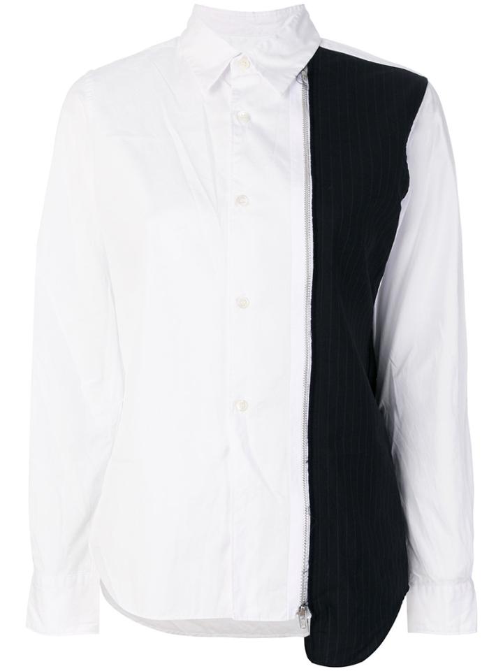 Comme Des Garçons Comme Des Garçons Contrast Panel Shirt - White