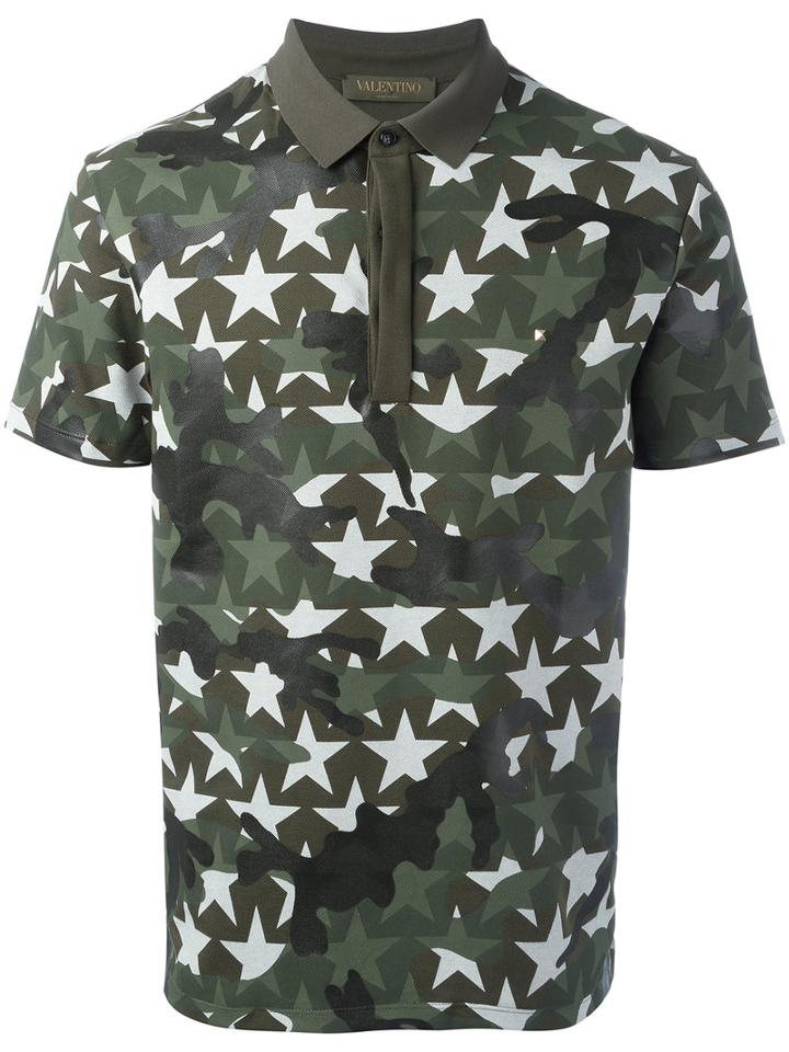 Valentino Camustars Polo Shirt, Men's, Size: Medium, Green, Cotton