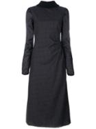 Maison Margiela - Turtle Neck Checkered Dress - Women - Viscose/wool - 42, Black, Viscose/wool
