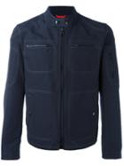 Fay Collarless Jacket, Men's, Size: Xl, Blue, Cotton/polyamide