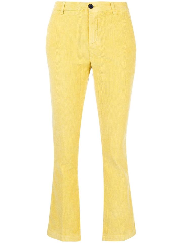Department 5 Flared Corduroy Trousers - Yellow & Orange