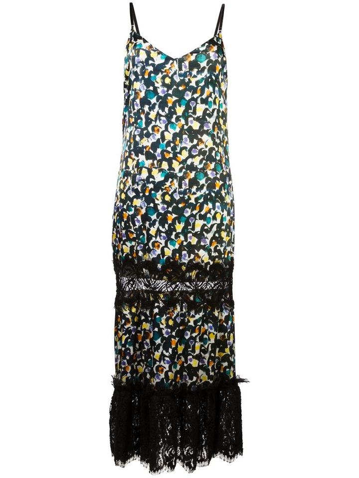 Maurizio Pecoraro Printed Dress, Women's, Size: 40, Black, Silk/nylon/spandex/elastane/wool