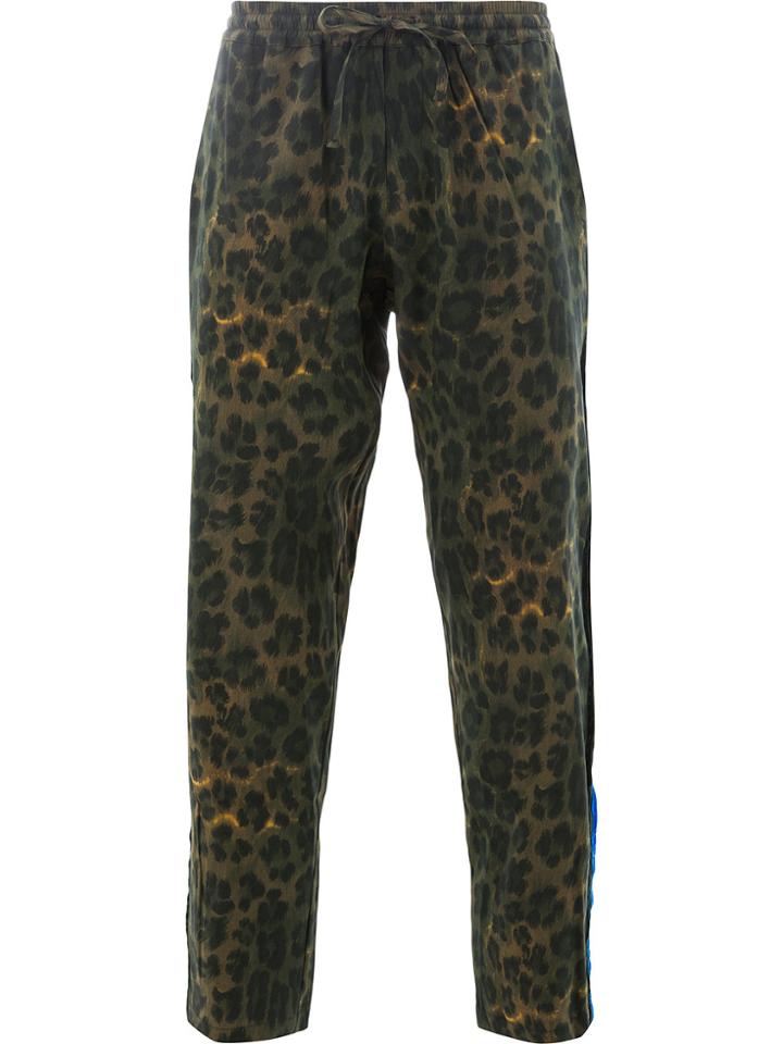Pierre-louis Mascia Leopard Joggers - Green