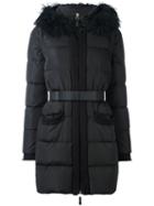 Twin-set Padded Parka, Women's, Size: Medium, Black, Polyester/feather Down/sheep Skin/shearling