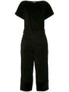 Nehera Short Sleeve Corduroy Jumpsuit - Black