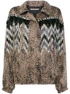 Alessandra Rich Leopard Print Jacket - Nude & Neutrals