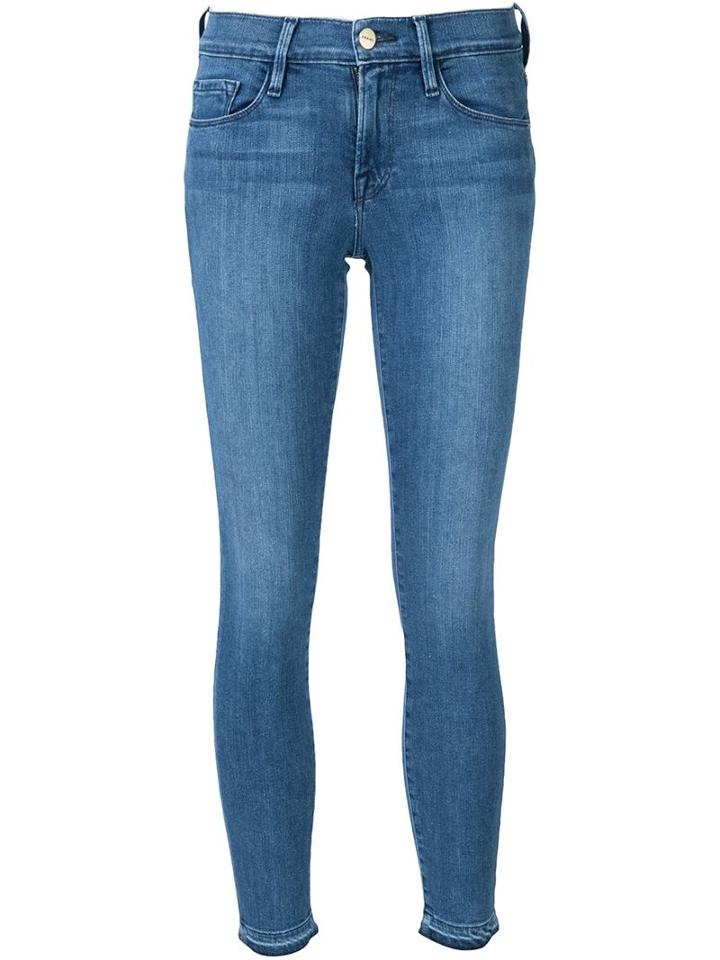 Frame Denim Le Skinny De Jeanne Jeans, Women's, Size: 26, Blue, Cotton/polyester/spandex/elastane