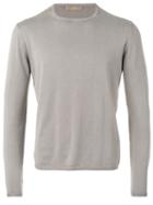 Cruciani Knitted Sweater, Men's, Size: 50, Grey, Cotton