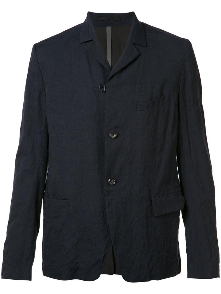 Attachment Two Button Blazer, Men's, Size: 1, Blue, Cotton/nylon/linen/flax/cupro