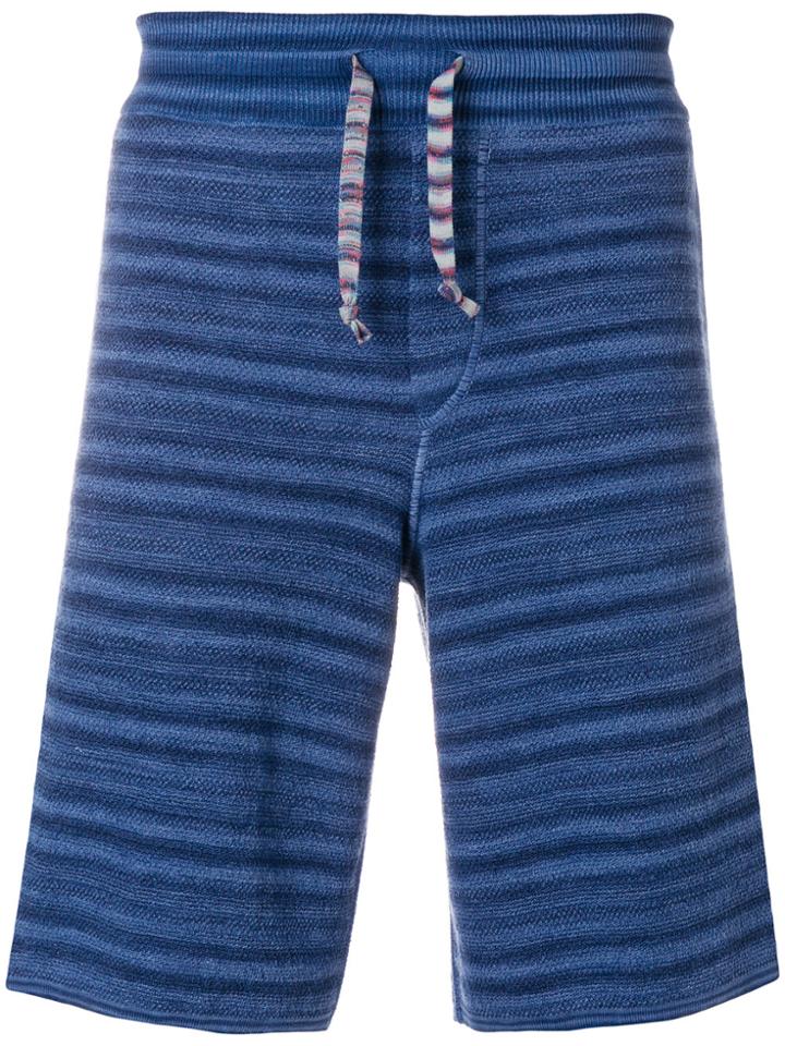 Missoni Striped Track Shorts - Blue