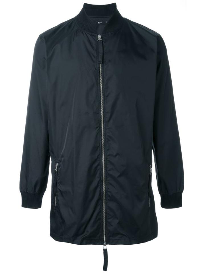 Blood Brother Ribbed Collar Zip Coat, Men's, Size: Small, Black, Polyamide