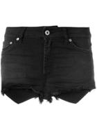 Dondup Denim Fitted Shorts - Black