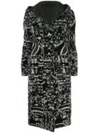Missoni Hooded Knit Coat - Black