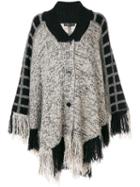 Etro - Knitted Fringe Cape - Women - Silk/acrylic/polyamide/wool - S, Black, Silk/acrylic/polyamide/wool