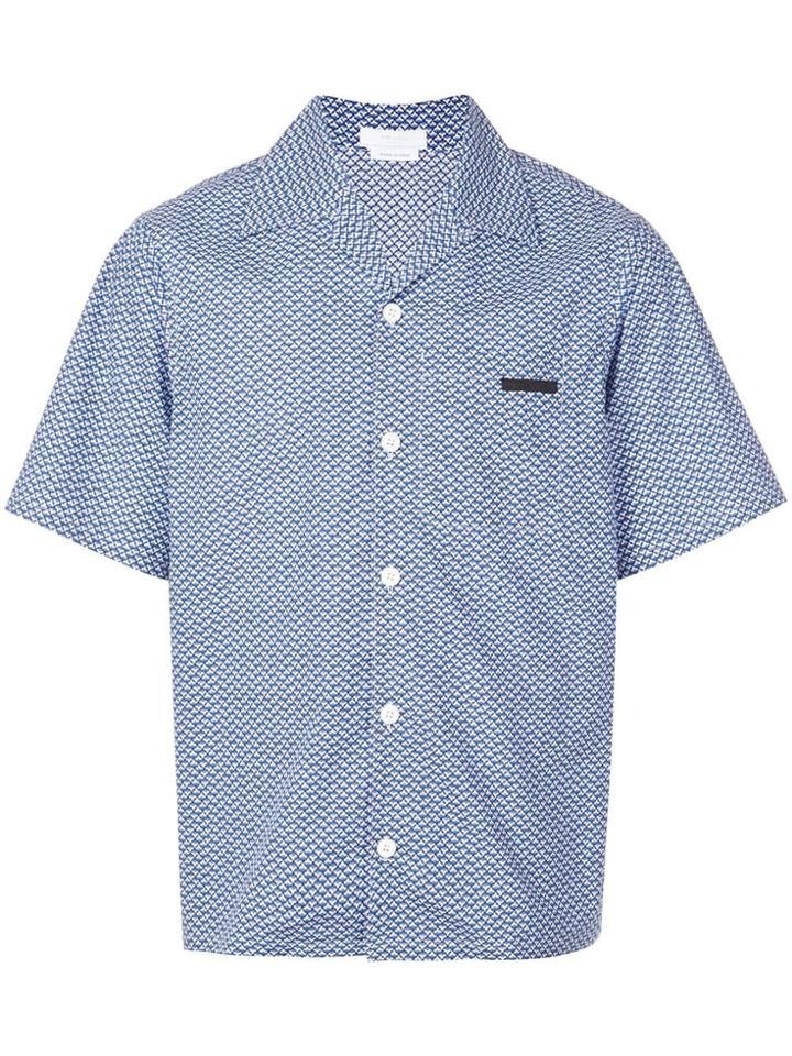 Prada Short-sleeve Poplin Shirt - Blue
