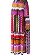Missoni Zig Zag Knit Long Skirt, Women's, Size: 40, Viscose/cupro/polyester