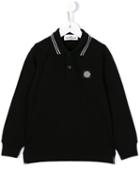 Stone Island Kids Classic Polo Shirt, Boy's, Size: 10 Yrs, Black
