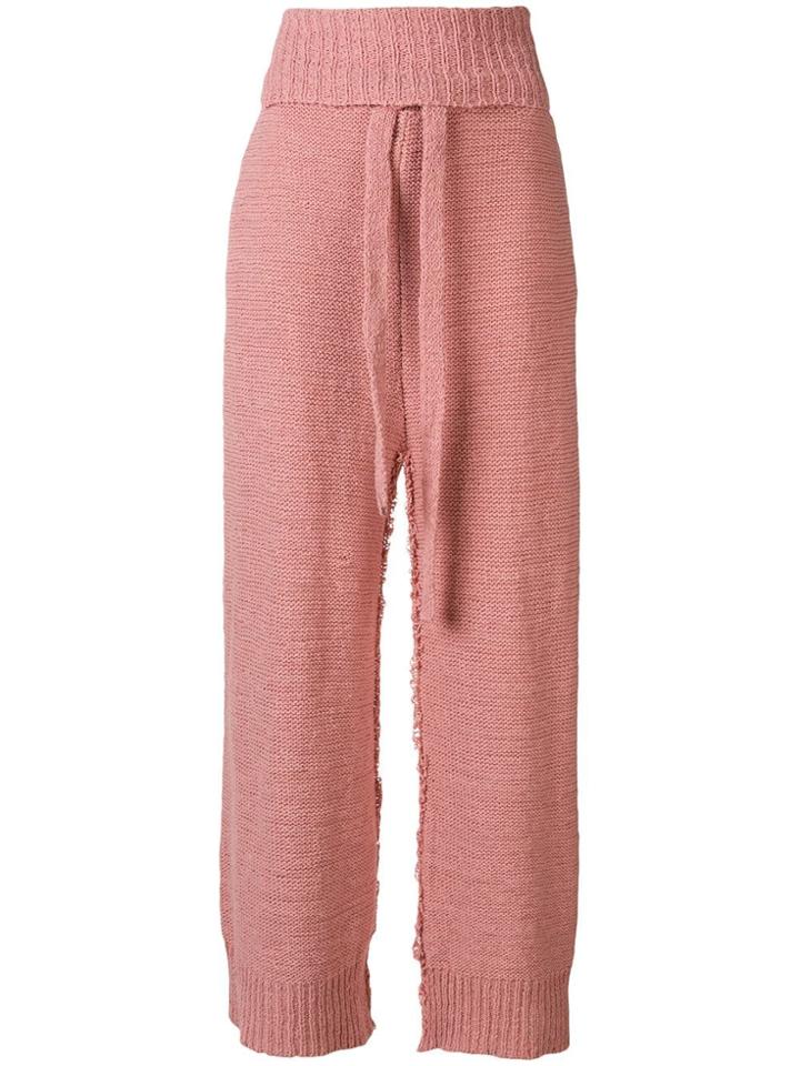 Stella Mccartney Knitted Palazzo Trousers - Pink