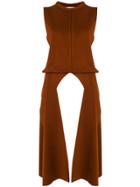 Chloé Sleeveless Long Split Top - Brown